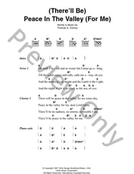 (There'll Be) Peace In The Valley (For Me) Guitar and Fretted sheet music cover